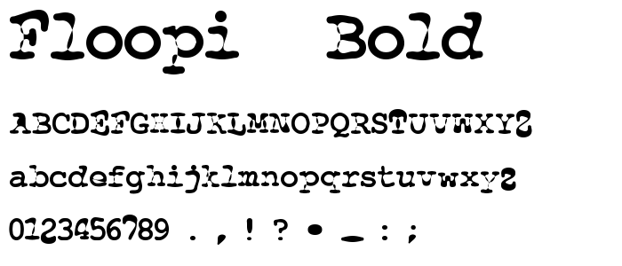 Floopi  Bold font